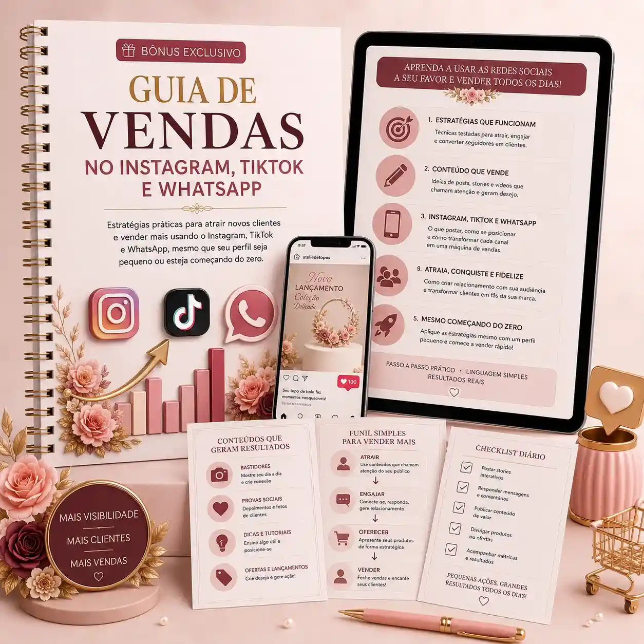 Guia de Vendas no Instagram, TikTok e WhatsApp